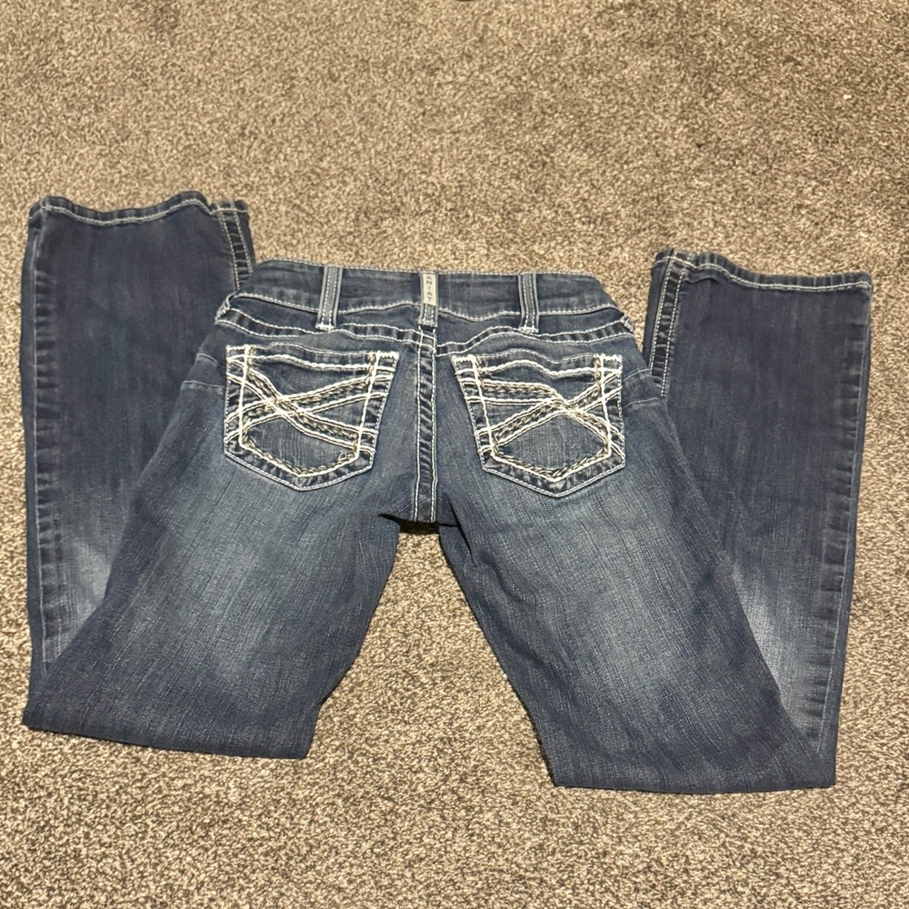 Ariat Denim Mid-rise Bootcut Jeans with Embroidered Pockets